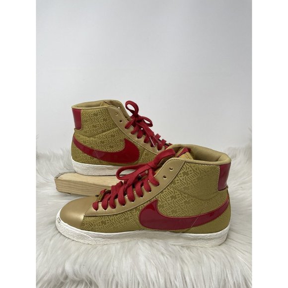 Nike Blazer Mid YOTH CNY Chinese New Year Lunar Gold Red 631663-706 Women's 9